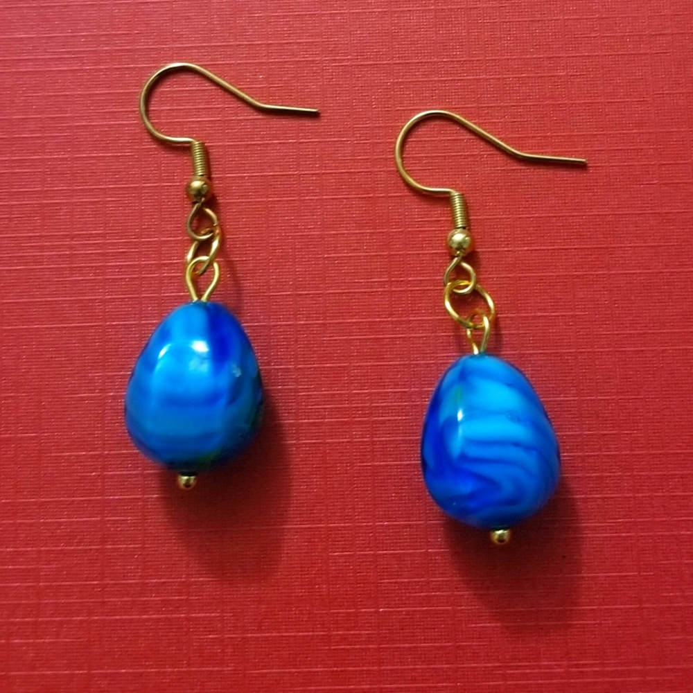 Glass Beads Earrings. Brand New